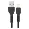 West Point 2.4A Lightening Fast Charging Cable  Black  WP-303