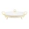 Brilliant 17" Oval Casserole Serving Dish With Candle Stand/Rack - Buffet Food Warmer, BR0150