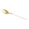 Chucan Stainless Steel Table Spoon Set, White & Gold, 6-Pack, CC-001