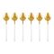 Chucan Stainless Steel Table Spoon Set, White & Gold, 6-Pack, CC-001