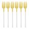 Chucan Stainless Steel Table Fork Set, White & Gold, 6-Pack, CC-002