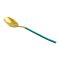 Chucan Stainless Steel Table Spoon Set, Green & Gold, 6-Pack, CC-010