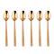 Dinette Stainless Steel Tea Spoon Set, R-Gold 100c, 6-Pack, DY-008