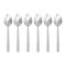 Dinette Stainless Steel Table Spoon Set, Silver 100c, 6-Pack, DY-009