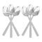 Dinette Stainless Steel Table Spoon Set, Silver 100c, 6-Pack, DY-009