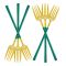 Chucan Stainless Steel Table Fork Set, Green & Gold, 6-Pack, CC-011