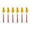 Chucan Stainless Steel Tea Spoon Set, Red & Gold, 6-Pack, CC-006