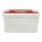 Plastic Lunch Box, 3 Compartments, Spoon & Fork, 1200ml, Off White, 5.5in (H) x 4.5in (W) x 2.6in (D), 6824