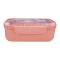 Kids Lunch Box, Spoon & Fork, Pink, 6.7in (H) x 3.3in (W) x 2.2in (D), 0339Kt