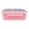 Stainless Steel Lunch Box, 2 Compartments, Pink, 6.9in (H) x 4.7in (W) x 2in (D), 88125