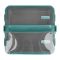 Stainless Steel Lunch Box, 2 Compartments, 1100ml, Sea Green, 6.3in (H) x 7.1in (W) x 2.4in (D), Yk-117