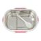 Stainless Steel Lunch Box, 2 Compartments & Cutlery, 980ml, BPA Free, Pink, 6.7in (H) x 3.5in (W) x 2.2in (D), 980-Mc