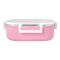 Stainless Steel Lunch Box, 2 Compartments & Cutlery, 980ml, BPA Free, Pink, 6.7in (H) x 3.5in (W) x 2.2in (D), 980-Mc