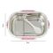 Stainless Steel Lunch Box, 2 Compartments & Cutlery, 980ml, BPA Free, Pink, 6.7in (H) x 3.5in (W) x 2.2in (D), 980-Mc