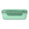 Plastic Lunch Box, 2 Compartments & Cutlery, 1100ml, Green, 6.5in (H) x 3.3in (W) x 2in (D), Yk0335