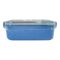 Plastic Lunch Box, 2 Compartments & Cutlery, 1000ml, Blue, 6.3in (H) x 3.1in (W) x 2.2in (D), Yc9008