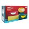 Plastic Lunch Box, 2 Compartments & Cutlery, 1000ml, Yellow, 5.9in (H) x 3in (W) x 2.2in (D), Kh-002