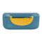 Plastic Lunch Box, 2 Compartments & Cutlery, 1000ml, Blue, 6.1in (H) x 3in (W) x 2.2in (D), Kh-002