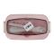 Plastic Lunch Box, 2 Compartments & Cutlery, 1000ml, Pink, 6.3in (H) x 3.1in (W) x 2.2in (D), Yc9039