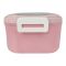 Plastic Lunch Box, 2 Compartments & Cutlery, 1000ml, Pink, 6.3in (H) x 3.1in (W) x 2.2in (D), Yc9039