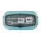 Plastic Lunch Box, 2 Compartments & Cutlery, 1000ml, Sky Blue, 6.1in (H) x 3.5in (W) x 2.4in (D), Yc9039