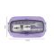 Plastic Lunch Box, 2 Compartments & Cutlery, 1000ml, Purple, 5.9in (H) x 3in (W) x 2.2in (D), Yc9039