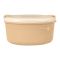 Burger Plastic Lunch Box, 3 Compartments, Cream, 4.7in (H) x 3.1in (W) x 2.4in (D), 20706-28