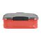 Stainless Steel Lunch Box, 3 Compartments & Cutlery, Red, 9.3in (H) x 6.5in (W) x 1.8in (D), 2523C