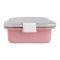 Stainless Steel Lunch Box, 3 Compartments, 850ml, Pink, 6.5in (H) x 4.3in (W) x 2in (D), 70691