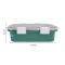 Stainless Steel Lunch Box, 3 Compartments, 850ml, Green, 8.7in (H) x 6.4in (W) x 2.6in (D), 70691