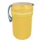 Plastic Lunch Box, 3 Compartments & Cutlery & 330ml Soup Cup, 1500ml, Yellow, 6.9in (H) x 4.1in (W) x 2.8in (D), Zb-6325