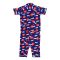 Basix Girls Strawberry Short Sleeves Night Suit, Navy Blue, GRL-170