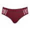 Poppy Everyday Essentials Women's Brief Panty With Side Panel Lace, Maroon, 03