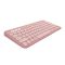 Logitech Pebble Key 2 Multi-Device Wireless Portable Keyboard, 36M Battery Life, Rose, K380S, 920-011755