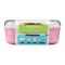 Homeatic Plastic Lunch Box With Cutlery, 1100ml/200ml Capacity, 2.4in (H) x 5.1in (W) x 3.7in (D), Pink, HMT-011