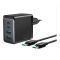 Joyroom 67W Gan Ultra Fast Charger Kit, 2C+2A, +100W, 1.2m Type-C To Type-C Cable, Black JR-TCG02