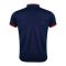 Basix Men's Navy Blue Band Collar Polo With Embroidered Logo, MPS -104