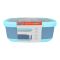 Tedemei Steel Lunch Box, 1.4 Liter Capacity, Blue, 7.7in (H) x 5.3in (W) x 3in (D), 6863