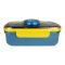 Camera Plastic Lunch Box With Spoon & Fork, 1100ml Capacity, 7.1in (H) x 3.9in (W) x 2in (D), Blue