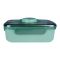 Camera Plastic Lunch Box With Spoon & Fork, 1100ml Capacity, 7.1in (H) x 3.9in (W) x 2in (D), Green