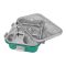 Stainless Steel Lunch Box With Cutlery, Three Compartments, 750ml, 7.5in (H) x 4.9in (W) x 2.2in (D), Green