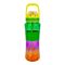 Trendy Hello Beauty Plastic Water Bottle With Straw & Easy to Carry Handle, One Click Open, 7.7in (H) x 2.8in (W), Green