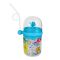 Children's Pot Plastic Water Flask With Fancy Straw For Kids, 250ml, 10cm (H) x 7.5cm (W), Green