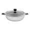 Alpen Berg 30cm Stainless Steel Low Casserole Cooking Pot with Glass Lid, HP63