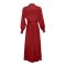 Flourish 2-Piece Nightdress With Silk Nighty and Ankle-Length Robe, Maroon, FLW-5984