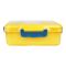 Plastic Lunch Box With Cutlery, Yellow, 2.2in (H) x 6.5in (W) x 3.9in (D), (SH-203) 0001004