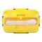 Plastic Lunch Box With Cutlery, Yellow, 2.2in (H) x 6.5in (W) x 3.9in (D), (SH-203) 0001004