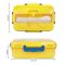 Plastic Lunch Box With Cutlery, Yellow, 2.2in (H) x 6.5in (W) x 3.9in (D), (SH-203) 0001004