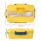 Plastic Lunch Box With Metal Cutlery, Yellow, 2.2in (H) x 6.5in (W) x 3.9in (D), (SH-203) 0001004