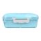 Plastic Lunch Box With Metal Cutlery, Light Blue, 2.2in (H) x 6.5in (W) x 3.9in (D), (SH-203) 0001004